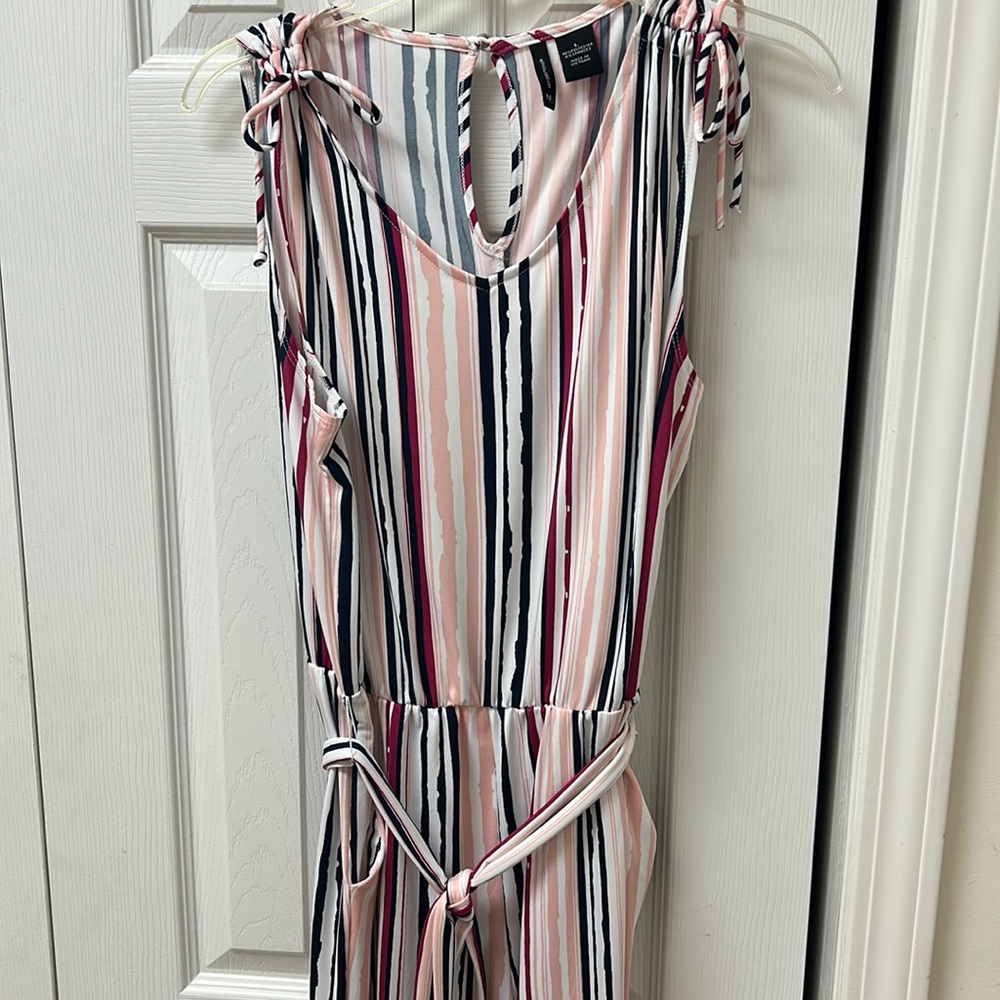 Belk New Directions Striped Jumpsuit Romper